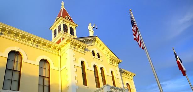 Wilson County Courthouse in downtown Floresville, Texas