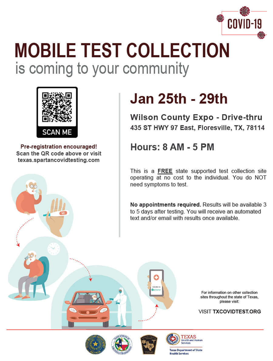 COVID-19 free drive-thru testing at Wilson County Expo