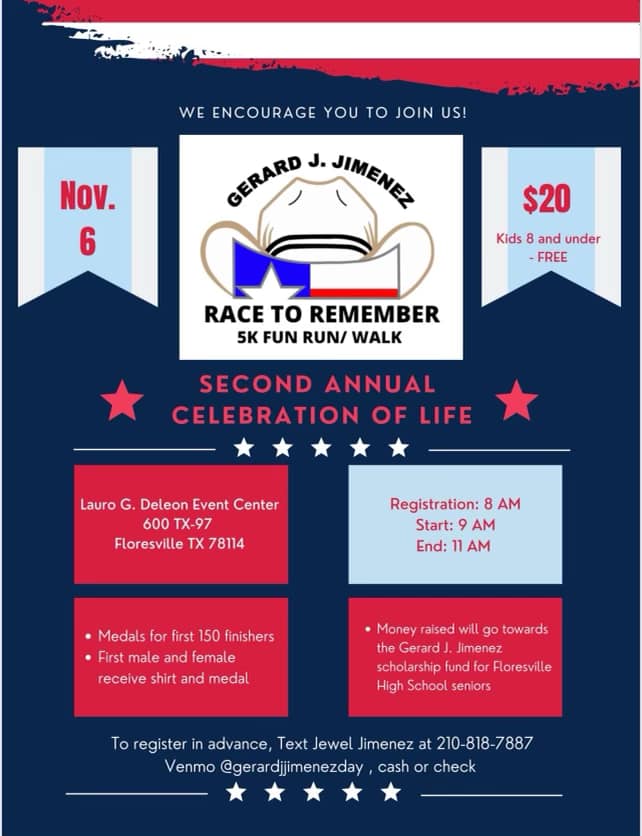Race to Remember, Second Annual Gerard J. Jimenez Day, Celebration of Life, November 6, 2021, Floresville, Texas