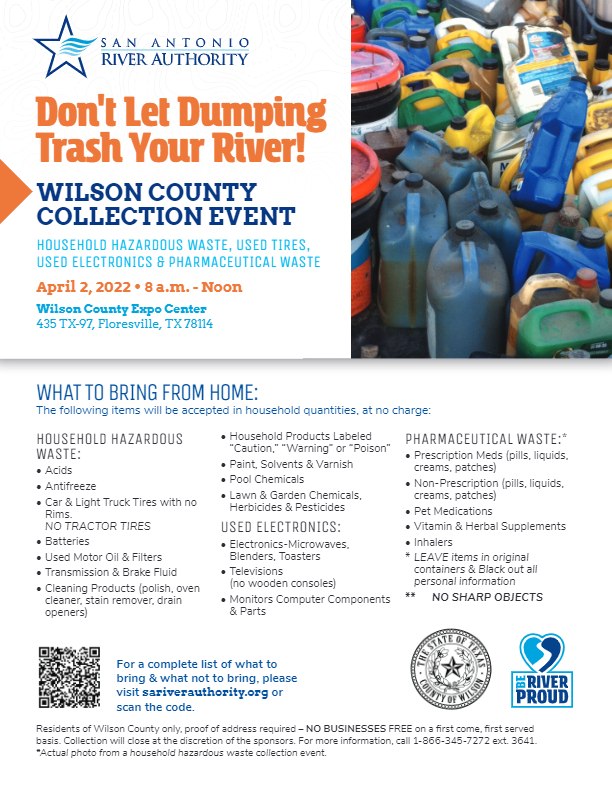 Wilson County Hazardous Waste Collection, April 2, 2022