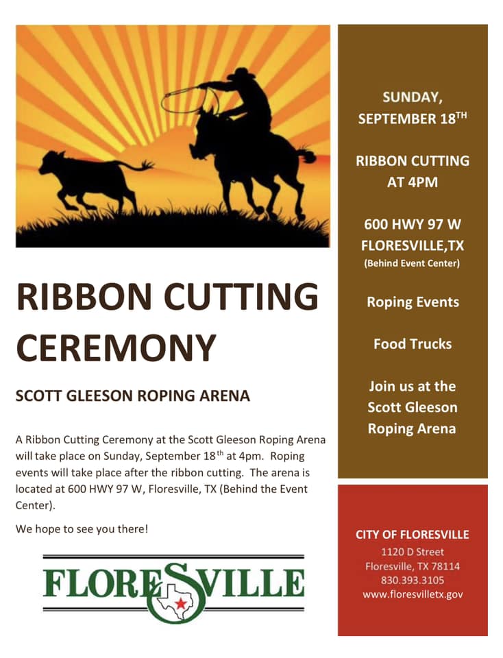 Scott Gleeson Roping Arena Ribbon Cutting, September 18, 2022, Floresville, Texas