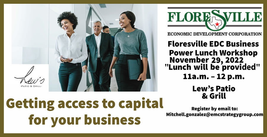 FEDC Business Power Lunch Workshop, November 29, 2022, Floresville, Texas