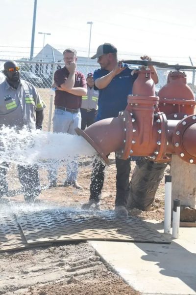 Water Flowing at New Floresville Well (August 15, 2023, Wilson County News)