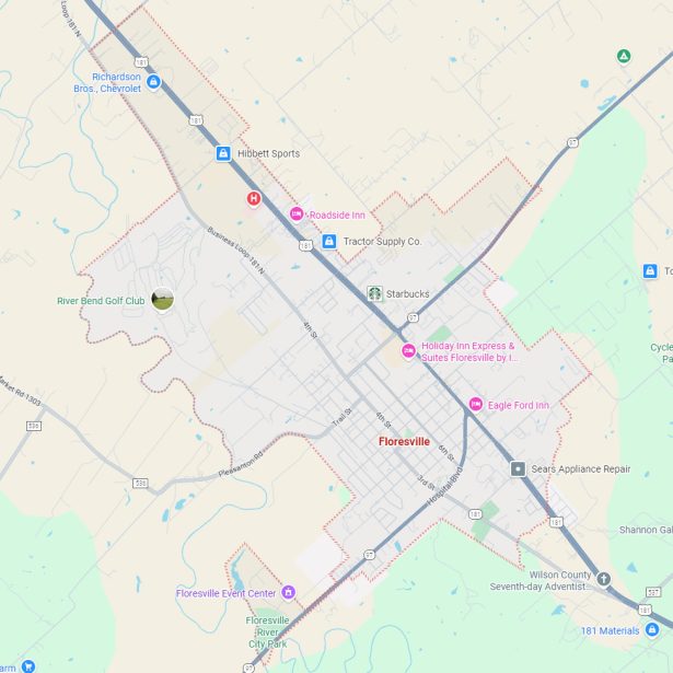 Floresville, Texas City Limits Map