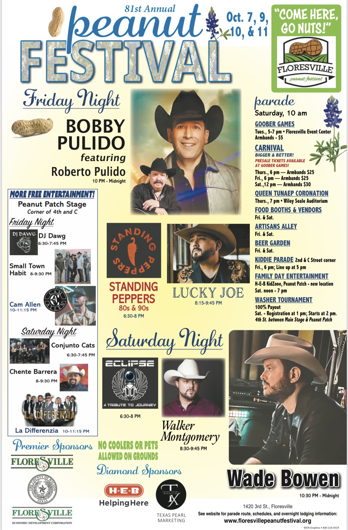 Floresville Peanut Festival, October 7 & 9-11, 2025