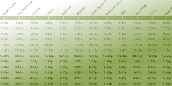 Floresville Connect: Alamo Regional Transit provides free weekday public transportation services throughout Floresville.