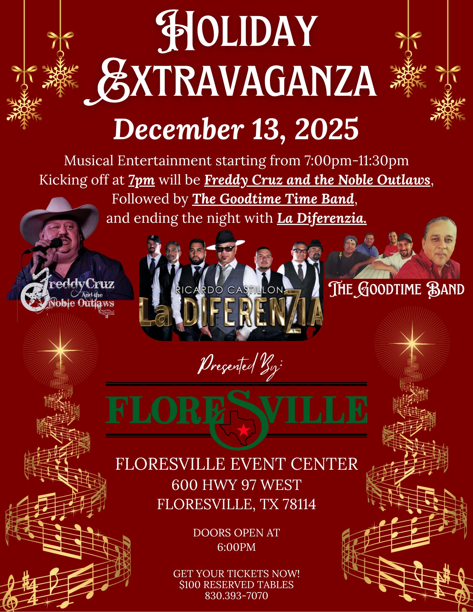 Holiday Extravaganza, December 13, 2025 @ Floresville Event Center