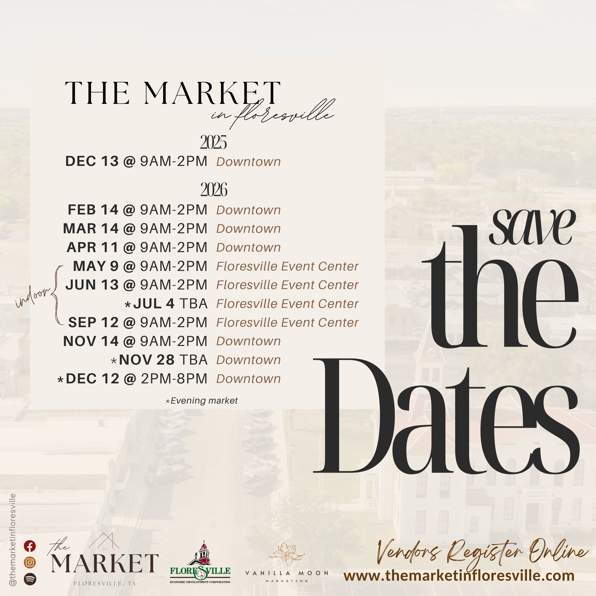 The Market in Floresville, 2026 dates and locations, Floresville, Texas