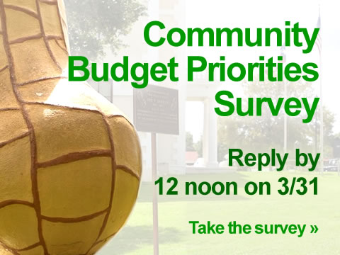 Community Budget Priorities Survey: reply by 12 noon on 3/31/2026. Click to take the survey.